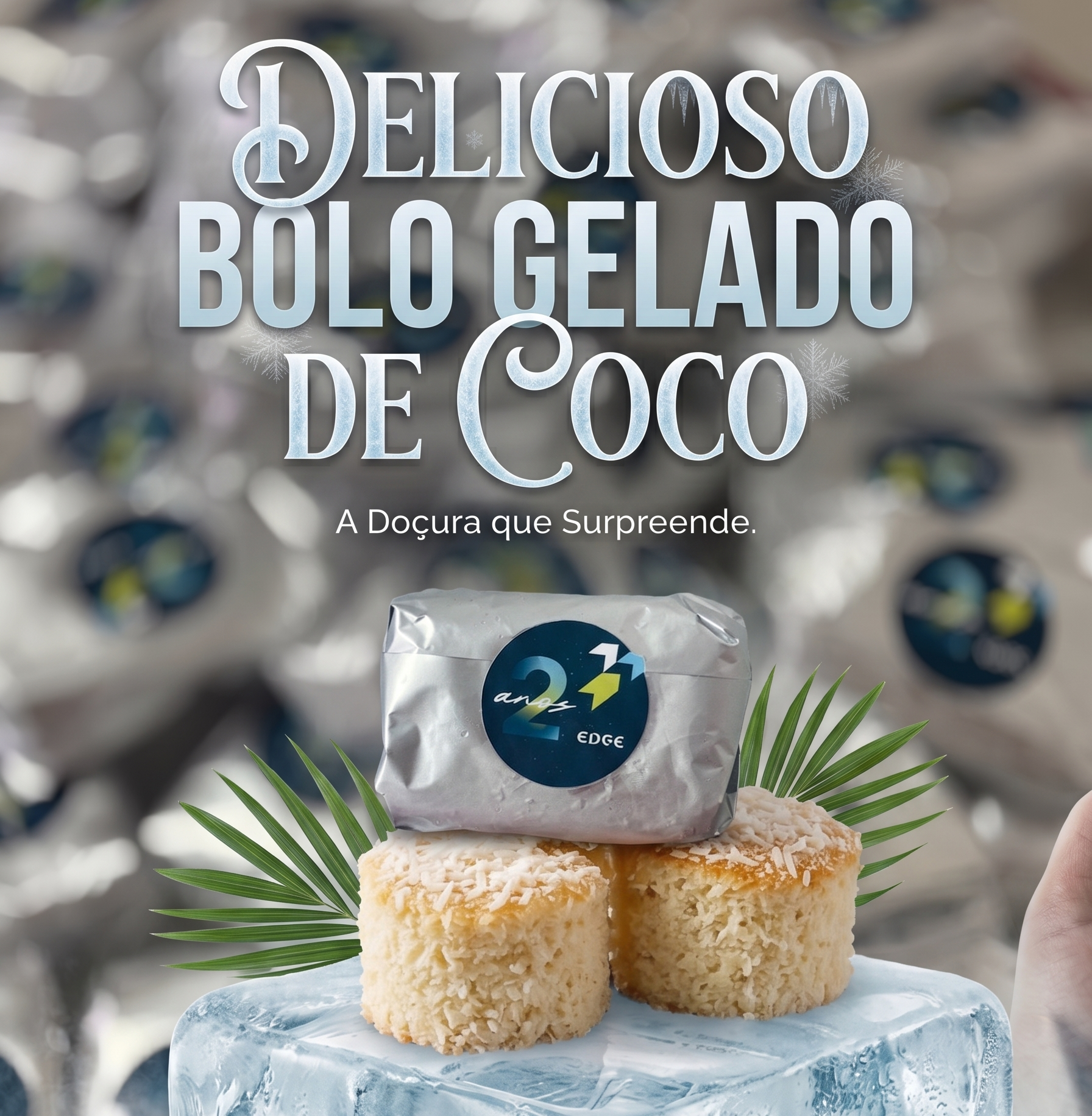 Bolo de coco artesanal