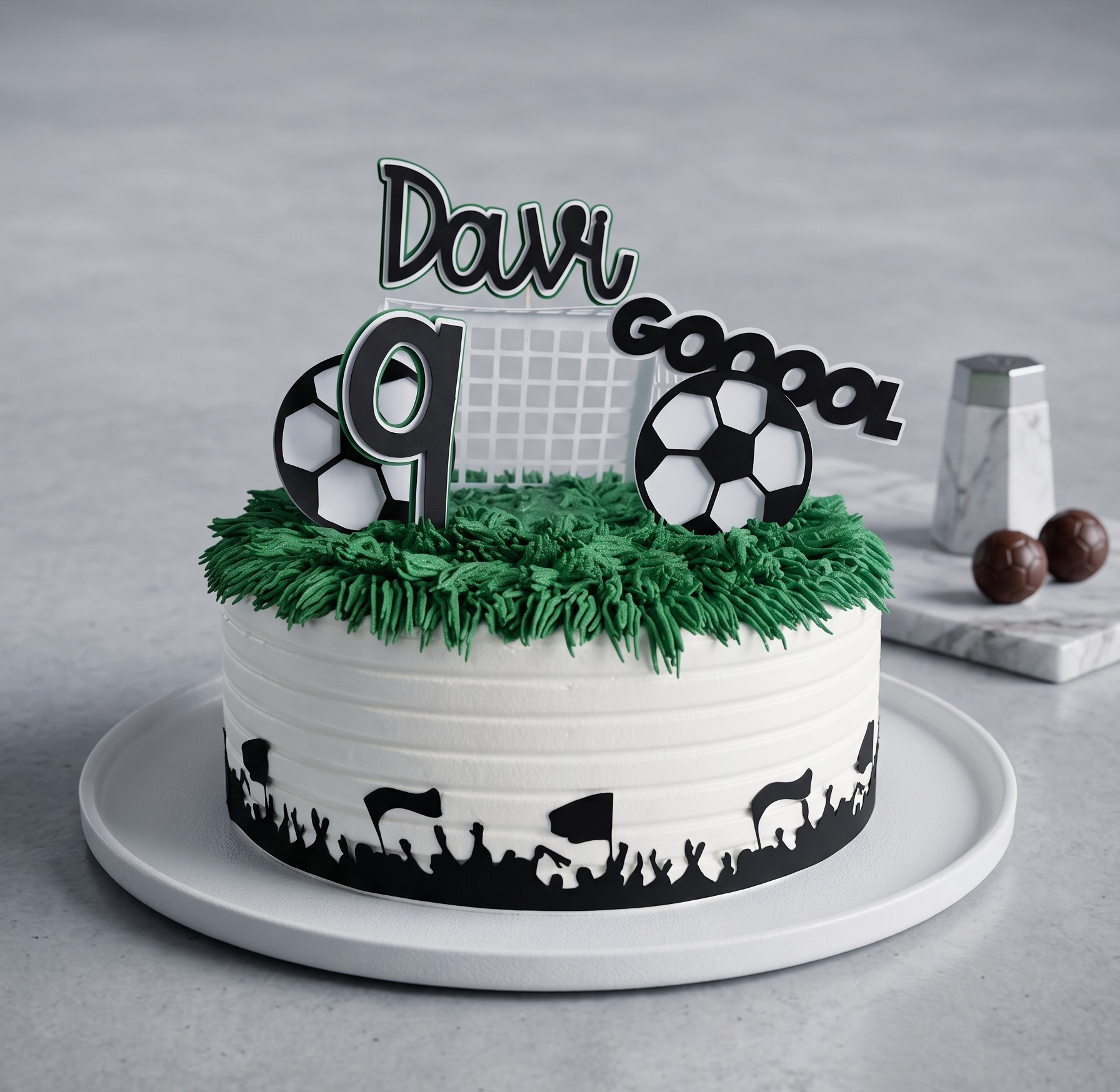 Composicao moderna de confeitaria